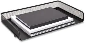 TruRed Wire Mesh Document Tray Legal Matte Black TR57564CC