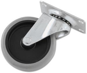 Rubbermaid Replacement Non-Marking Plate Caster 4" Black/Gray FG1011L20000