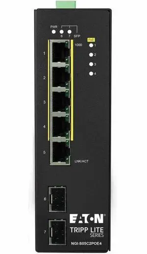 Tripp Lite 5-Port Lite Managed 10/100/1000 Mbps PoE+ Gigabit Ethernet Switch