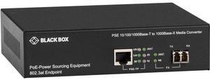 Black Box 10/100/1000B-T PoE PSE To 1000B-X Media Converter