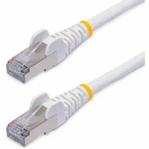 StarTech 1ft White CAT8 Ethernet Cable Snagless RJ45 25G/40G 2000MHz 100W PoE S/FTP 26AWG Pure Bare Copper LSZH Network Patch Cord NLWH1FCAT8PATCH