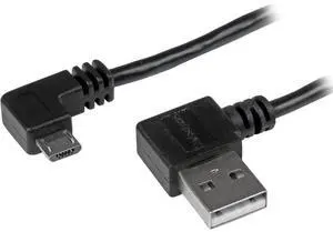 StarTech.com 1m 3 ft Micro-USB Cable with Right-Angled Connectors - M/M - USB A to Micro B Cable