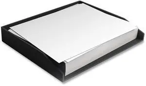 TruRed Side-Load Stackable Plastic Document Tray Black 2/Pack TR55289