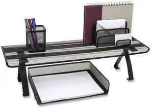 Wire Mesh Raised Shelf 26.57 x 1.5 x 7.48 Black TR57542CC