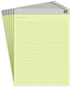 Notepads Narrow Rule 50 Canary Yellow 8.5 x 11.75 Sheets 6/Pack TR59921
