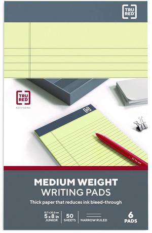 Notepads Narrow Rule 50 Canary Yellow 5 x 8 Sheets 6/Pack TR59899
