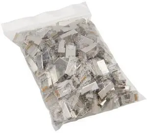 Tripp Lite Cat6 RJ45 Pass-Through FTP Modular Plug 100 Pack N232100FTP