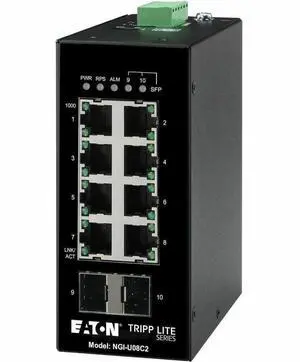 Tripp Lite Ethernet Switch Unmanaged 8Port Industrial DIN Mount NGIU08C2