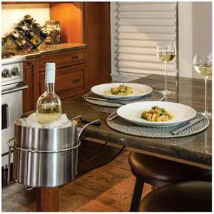 C-Line Wine By Your Side Steel Frame/Red Wine Adapter/Ice Bucket 161.06" cu Stainless Steel