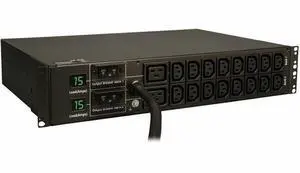 Tripp Lite PDUMH30HV6 5.8kW Single-Phase Metered PDU 2U 5.8kW Single-Phase Metered PDU - 16 C13 & 2 C19 Outlets (208/240V), L6-30P Input, 1.8 m Cord, 2U, TAA