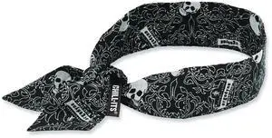 Chill-Its 6700 Cooling Bandana Polymer Tie Headband One Size Fits Most Skulls 12329