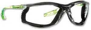 Solus CCS Series Protective Eyewear Green Plastic Frame Clear Polycarbonate Lens SCCS01SGAFGRNF