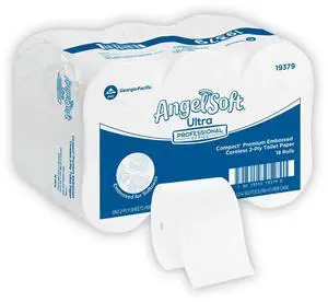 Angel Soft ps Compact Coreless Premium Bathroom Tissue 2-Ply White 660 Sheets/Roll 18 Rolls/Carton 19379