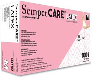 Latex Examination Gloves Powder-Free Medium 5 mil Thick 9.45" Long Cream 100/Box 10 Boxes/Carton SCLT103