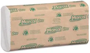100% Recycled Folded Paper Towels C-Fold 1-Ply 12.88 x 10.13 White 150/Pack 16 Packs/Carton P100B