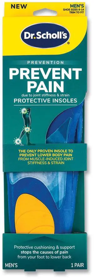 Prevent Pain Protective Insoles for Men Men's Size 8 to 14 Blue 90000392