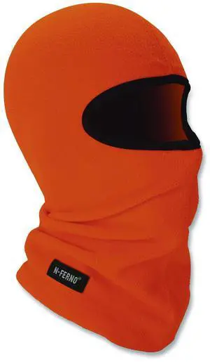 N-Ferno 6821 Fleece Balaclava Face Mask One Size Fits Most Orange 16954