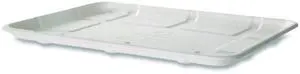 Eco-Products EP-MP8SNFA Meat and Produce Food Trays - 10.52 x 8.5 x 0.5 - White - Sugarcane Fiber - 300/Carton