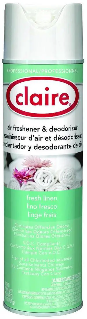 Aerosol Air Freshener and Deodorizer Fresh Linen 10 oz Aerosol Spray 12 Cans CL163