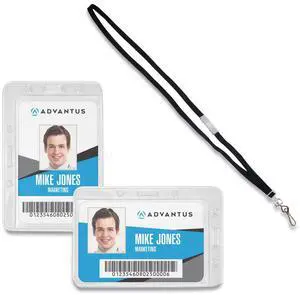 Advantus Antimicrobial ID/Security Badge and Lanyard Combo AVT75699