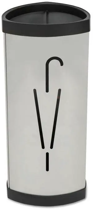 Alba Triangular Umbrella Stand 10.25w x 10.25d x 23.67h Silver/Black PMTRIA2M