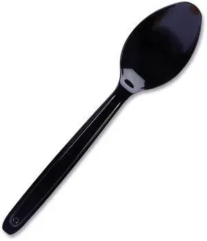 Cutlery for Cutlerease Dispensing System Mediumweight Spoon Plastic Black 960/Box CEASESP960BL