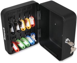 Convertible Cash and Key Box with 10 Keys 7.9 x 6.5 x 3.5 Security Steel Black 6111