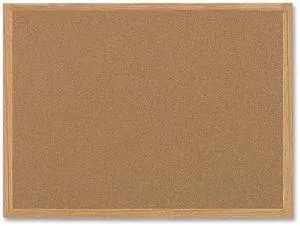 MasterVision Earth Cork Board 36 x 24 Natural Surface Oak Wood Frame SB0420001233