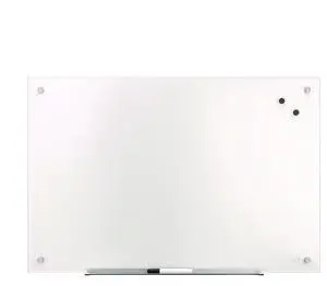 Magnetic Tempered Glass Dry Erase Board 36" x 24" White Surface TR61195