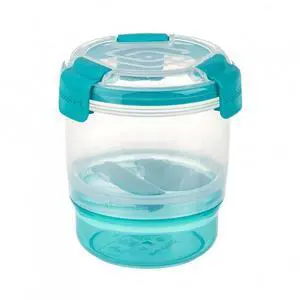 Progressive SNL-1024 SnapLock Dual Snacker To-Go - Turquoise