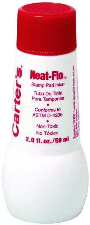 Carter's Neat-Flo Stamp Pad Inker 2 oz Bottle Red 21447