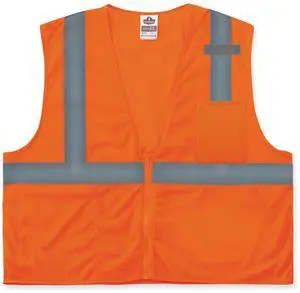 GloWear 8210Z Class 2 Economy Mesh Vest Polyester Orange 2X-Large/3X-Large 21047