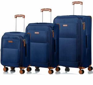 CHAMPS Classic Collection 3-piece Softside Luggage set Navy with Spinner Wheels