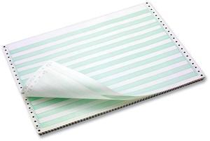Domtar Continuous Feed Computer Paper 11 x 14.88 White/Green 3000/Carton 141108