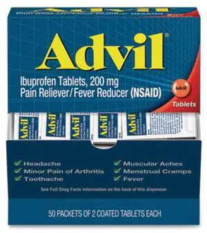 Ibuprofen Tablets Two-Pack 50 Packs/Box 015489