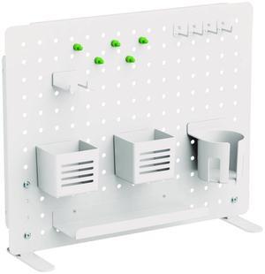 Kantek Pegboard Desktop Organizer & Accessories White PBS120W