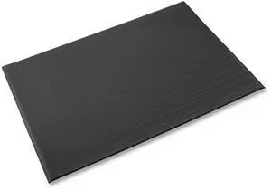 Crown FL 3612BK Ribbed Vinyl Anti-Fatigue Mat - Rib Embossed Surface - 36 x 144 - Black
