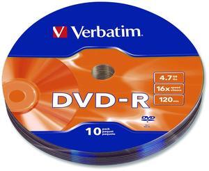 DVD-R Recordable Disc 4.7 GB 16x Wrap Silver 10/Pack 97901