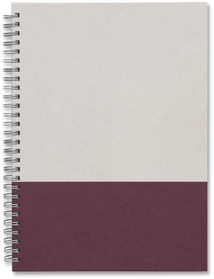 TRU RED Wirebound Hardcover Notebook Gray/Purple 9.5x6.5 80 Sheets TR55742