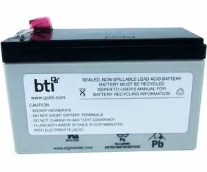 BTI Battery Unit 12 V DC Lead Acid Sealed APCRBC114-SLA114