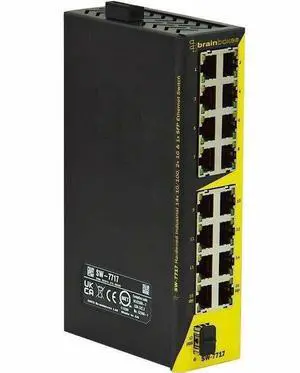 Brainboxes Hardened Industrial 14x 10/100, 2x 1G & 1x SFP Ethernet Switch