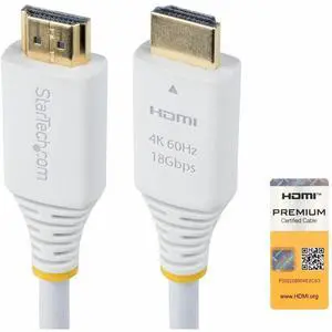 StarTech 6ft Premium Certified High Speed HDMI Cable HDMI2-CABLE-4K60-6FW