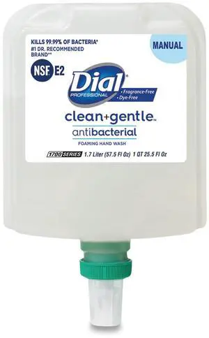 Clean+Gentle Antibacterial Foaming Hand Wash Refill for 1700 Dispenser Fragrance-Free 1.7 L 3/Carton 1700032094