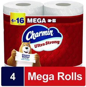 Charmin Ultra Strong Toilet Paper 4 Mega Rolls 80730324