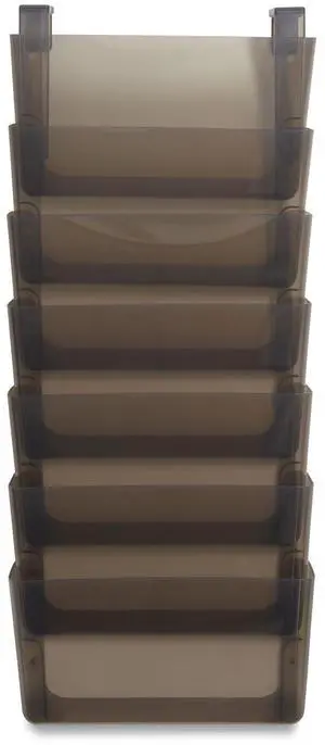 Tru Red Unbreakable Plastic Wall File 7 Sections Letter Size Smoke TR55349