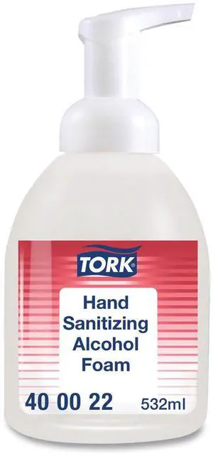 Alcohol Foam Hand Sanitizer 18 oz Pump Bottle Unscented 6/Carton 400022