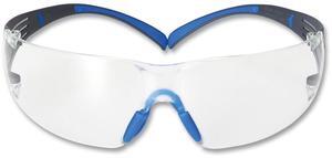 SecureFit Protective Eyewear 400 Series Black/Blue Plastic Frame Clear Polycarbonate Lens SF401SGAFBLU