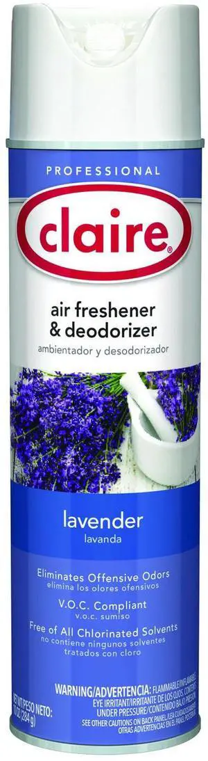 Aerosol Air Freshener and Deodorizer Lavender 10 oz Aerosol Spray 12 Cans CL191