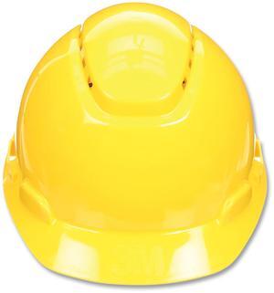 SecureFit H-Series Hard Hats H-700 Vented Cap with UV Indicator 4-Point Pressure Diffusion Ratchet Suspension Yellow H702SFVUV