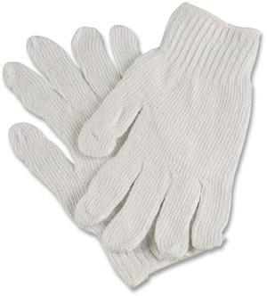 PRO CTPS400/NLW Series Natural White String Knit Gloves Reversible Medium White 12 Pairs CTPS400MDNLW
